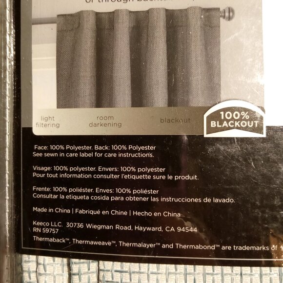 Eclipse Walken Rod Pocket Room Darkening Curtain 40W x 84L  Seafoam 2 Panels NEW - Picture 7 of 9